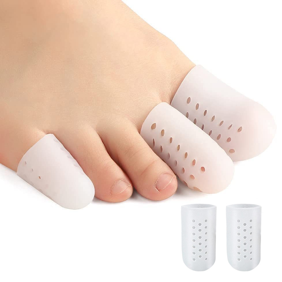 Дихаючий напальчник на великі пальці ніг закритий із силікону білого кольору розмір L 29234, фото 1