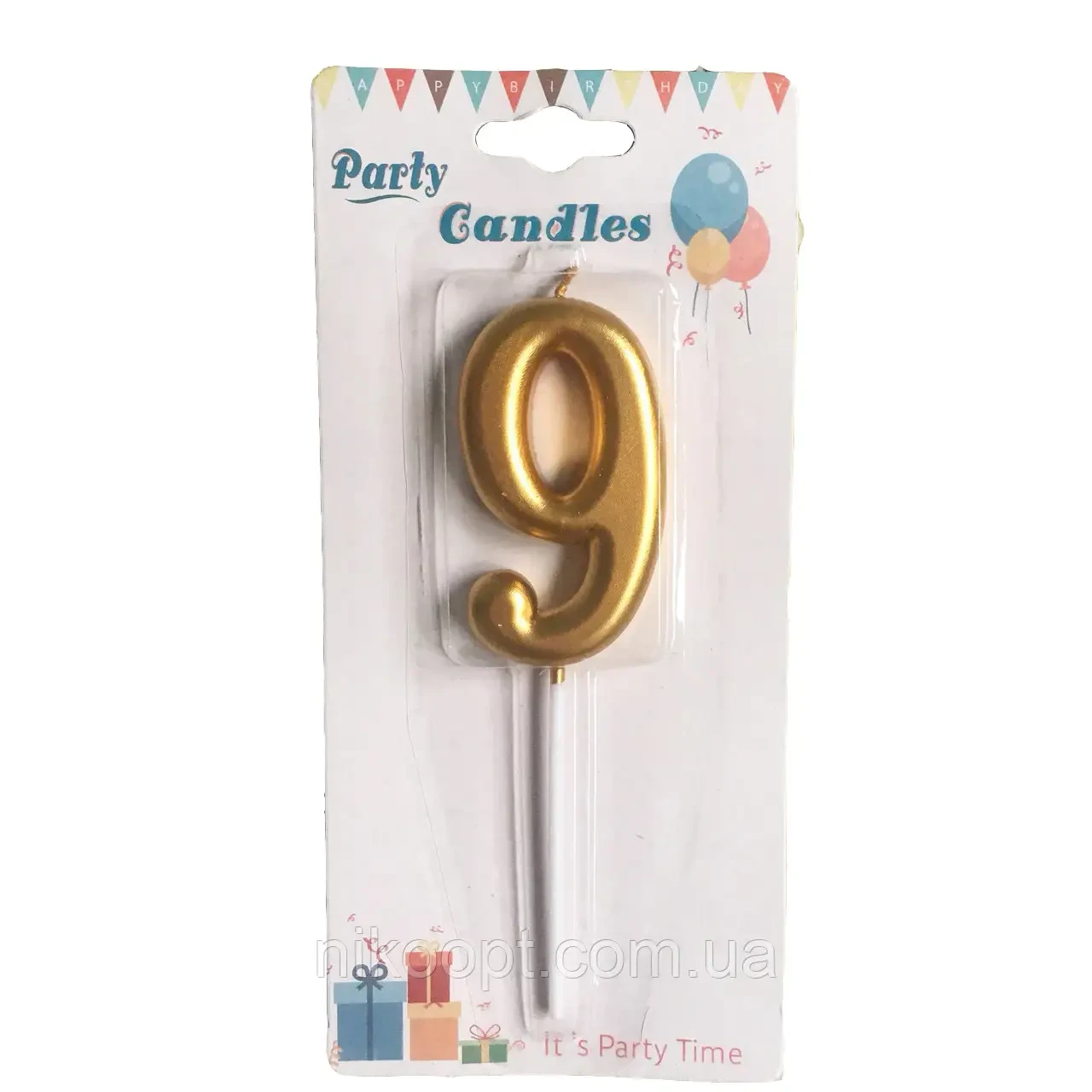 Свічки цифри (в торт) 7373-G золото 9