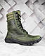 Берці зимові з натуральної шкіри Спринт колір олива 40-46р, фото 3