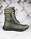 Берці зимові з натуральної шкіри Спринт колір олива 40-46р, фото 2
