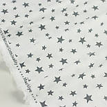 Лоскуток. Фланель "Зерепад" сірий на білому, ширина 240 см No Ф-3393, 61*240 см, фото 3