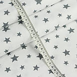 Лоскуток. Фланель "Зерепад" сірий на білому, ширина 240 см No Ф-3393, 61*240 см, фото 6