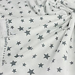 Лоскуток. Фланель "Зерепад" сірий на білому, ширина 240 см No Ф-3393, 61*240 см, фото 4