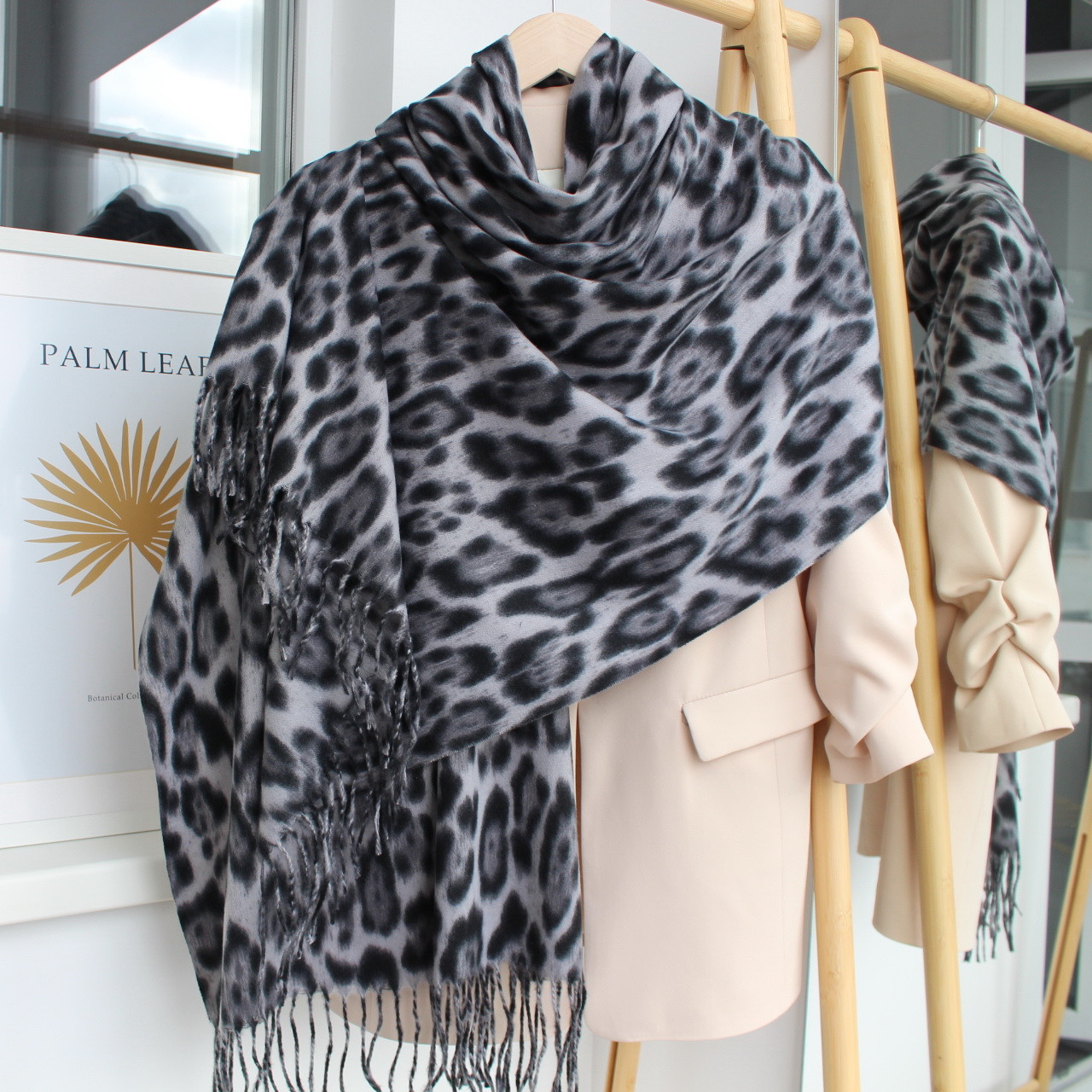 Кашеміровий шарф "Леопард" 137010, фото 1