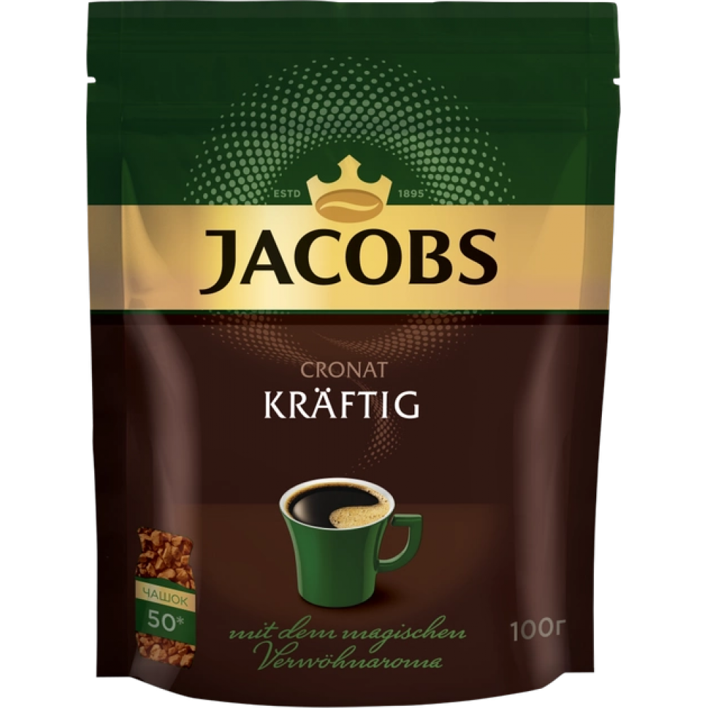 Кава Розчинна Jacobs Cronat Kraftig 100 Грам, фото 1