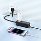 Мережевий подовжувач HOCO AC10A Barry PD65W GaN (2C2A with 1 socket) desktop charger Black, фото 5
