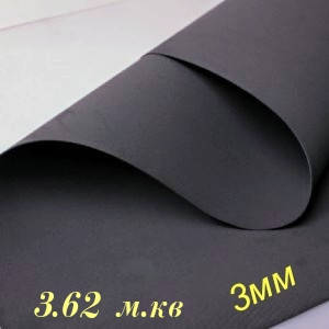 Листовий матеріал EVA 100 (латекс, спінений етиленвінілацетат, ЕВА, фоамран, фоам) Чорний 3 мм.