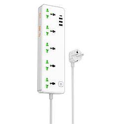 Мережевий подовжувач HOCO  AC13A Talento 5-position socket(1C3A) White