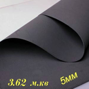 Листовий матеріал EVA 100 (латекс, спінений етиленвінілацетат, ЕВА, фоамiран, фом) Чорний 5 мм.