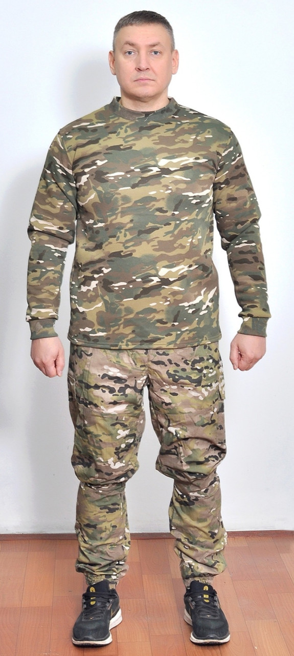 Пуловер "Світшот" тринитка на флісі мультикам (38,40,42,44,46,48,50,52,54,56,58,60р) - фото 1 - id-p2398023022