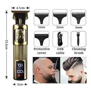 Тример акумуляторний для стрижки волосся Q-TF12 для бороди та вусів машинка, фото 2