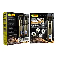 Тример акумуляторний для стрижки волосся Q-TF12 для бороди та вусів машинка, фото 4