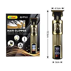Тример акумуляторний для стрижки волосся Q-TF12 для бороди та вусів машинка, фото 3