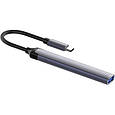 Хаб USB 3.1 Type-C -> 3xUSB-A 2.0,1xUSB-A 3.0  Gray ColorWay, фото 9