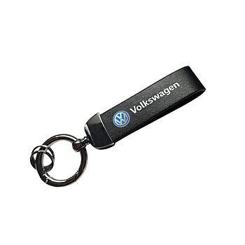 Шкіряний брелок Volkswagen, екошкіра та метал