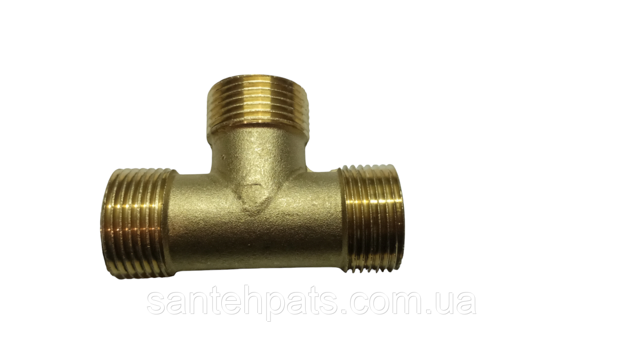 Трійник латунний 3/4" зовнішні різьба lexline