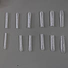 Верхні форми для нарощування KOPER, рифлені, арочний квадрат, слабкий вигин (5669), 120 шт, фото 3