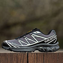 Зимові Чоловічі Кросівки Salomon XT-6 Advanced Gore-Tex Grey / Саломон ХТ-6 Адванст Гор Текс Сірі з Чорним, фото 5