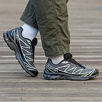 Зимові Чоловічі Кросівки Salomon XT-6 Advanced Gore-Tex Grey / Саломон ХТ-6 Адванст Гор Текс Сірі з Чорним, фото 6