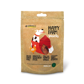 Ласощі м'ясні для собак Croci HAPPY FARM картопля з куркою 80гр