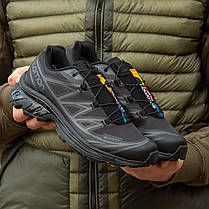 Зимові Чоловічі Кросівки Salomon XT-6 Advanced Gore-Tex All Black / Саломон ХТ-6 Адванст Гор Текс Олл Чорні, фото 4
