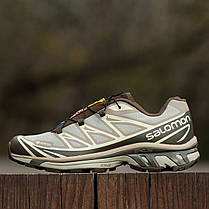 Зимові Чоловічі Кросівки Salomon XT-6 Advanced Gore-Tex Vintage / Саломон ХТ-6 Адванст Гор Текс Вінтаж Бежеві, фото 5