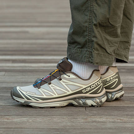Зимові Чоловічі Кросівки Salomon XT-6 Advanced Gore-Tex Vintage / Саломон ХТ-6 Адванст Гор Текс Вінтаж Бежеві, фото 1