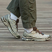 Зимові Чоловічі Кросівки Salomon XT-6 Advanced Gore-Tex Vintage / Саломон ХТ-6 Адванст Гор Текс Вінтаж Бежеві, фото 6