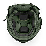 Балістичний шолом HC ECLIPSE GEN 2 helmet system UMHWPE NIJ IIIa олива, фото 3