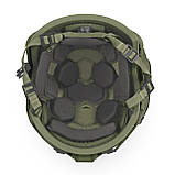 Балістичний шолом SHC BURAN 3.0 Helmet UMHWPE NIJ 3a олива, фото 6