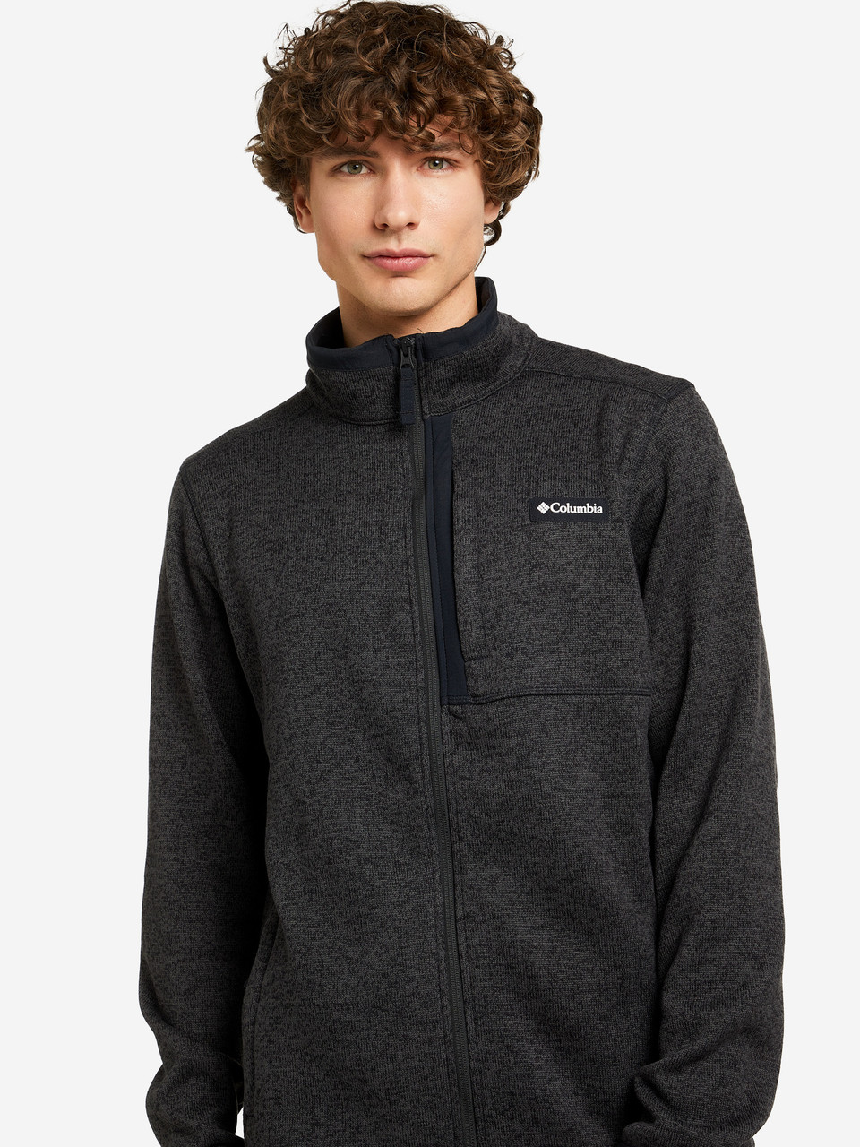 Джемпер флісовий чоловічий Columbia Sweater Weather Full Zip, Чорний, 46