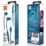 Навушники дротові JBL T310C USB-C (JBLT310CBLU) гарнітура з мікрофоном синя, фото 5
