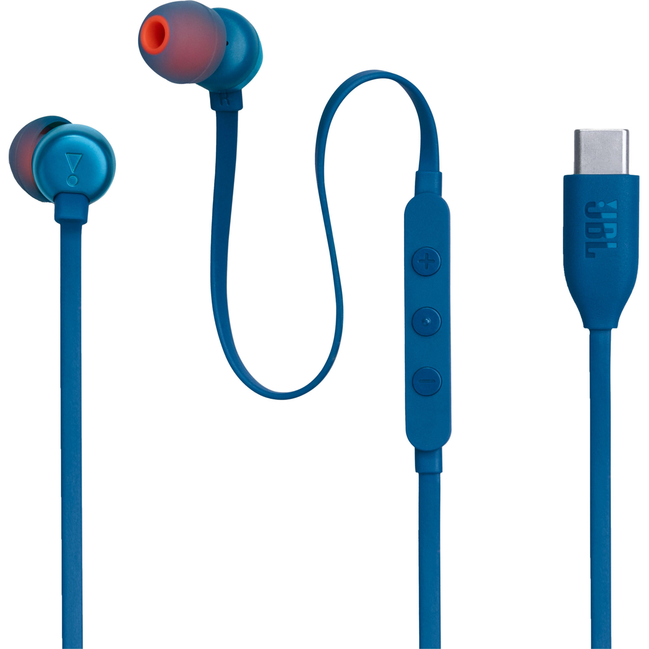 Навушники дротові JBL T310C USB-C (JBLT310CBLU) гарнітура з мікрофоном синя, фото 1