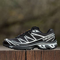 Зимові Чоловічі Кросівки Salomon XT-6 Advanced Gore-Tex / Саломон ХТ-6 Адванст Гор Текс Чорні із Сріблястим, фото 5