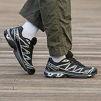 Зимові Чоловічі Кросівки Salomon XT-6 Advanced Gore-Tex / Саломон ХТ-6 Адванст Гор Текс Чорні із Сріблястим, фото 6