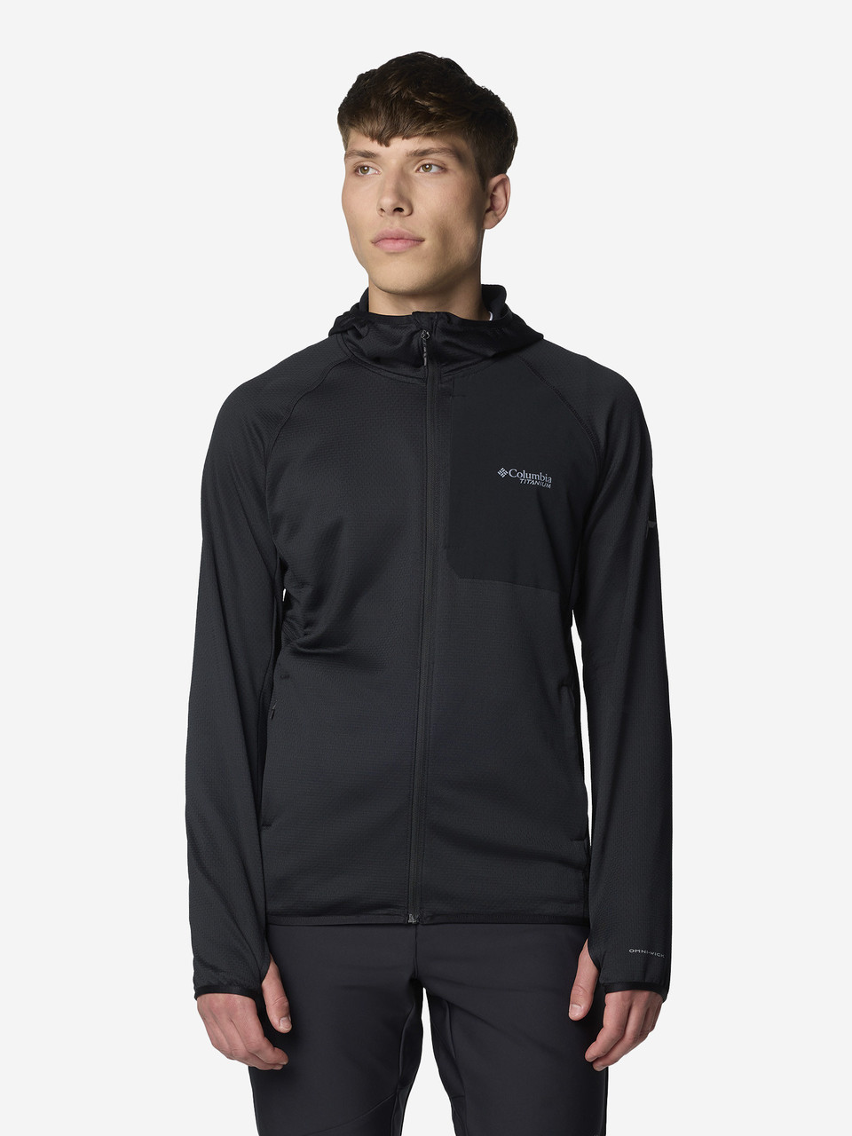 Толстовка чоловіча Columbia Triple Canyon™ Grid Fleece Hooded FZ II, Чорний, 46