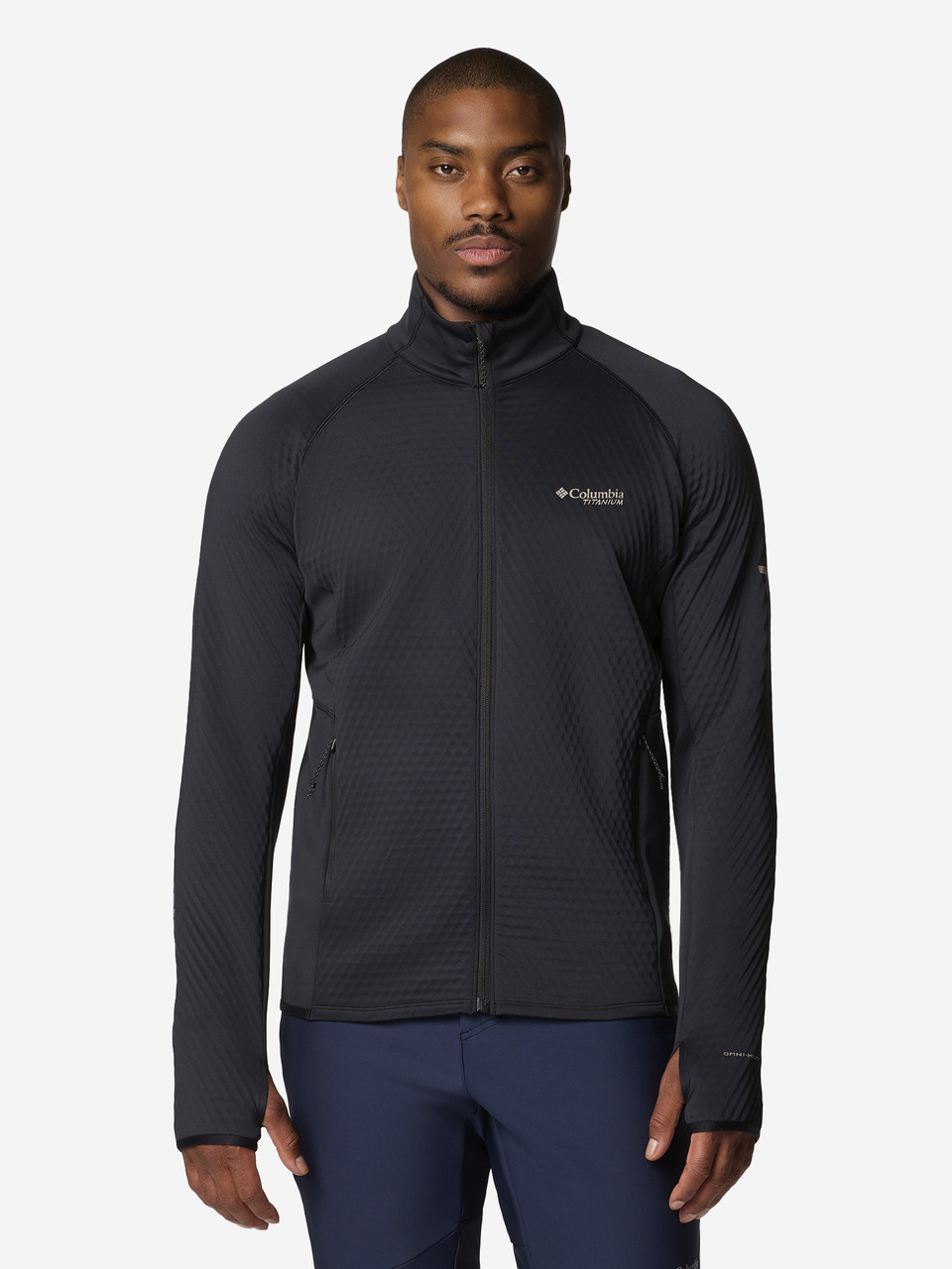 Джемпер флісовий чоловічий Columbia Crystal Leaf Omni-Heat Helix Full Zip, Чорний, 46