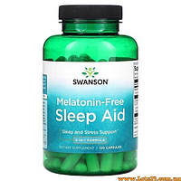 L-Теанін Триптофан Антистрес 5-HTP 5 htp для сну схуднення зниження апетиту спортсменів Swanson Melatonin-Free Sleep Aid 3-in-1
