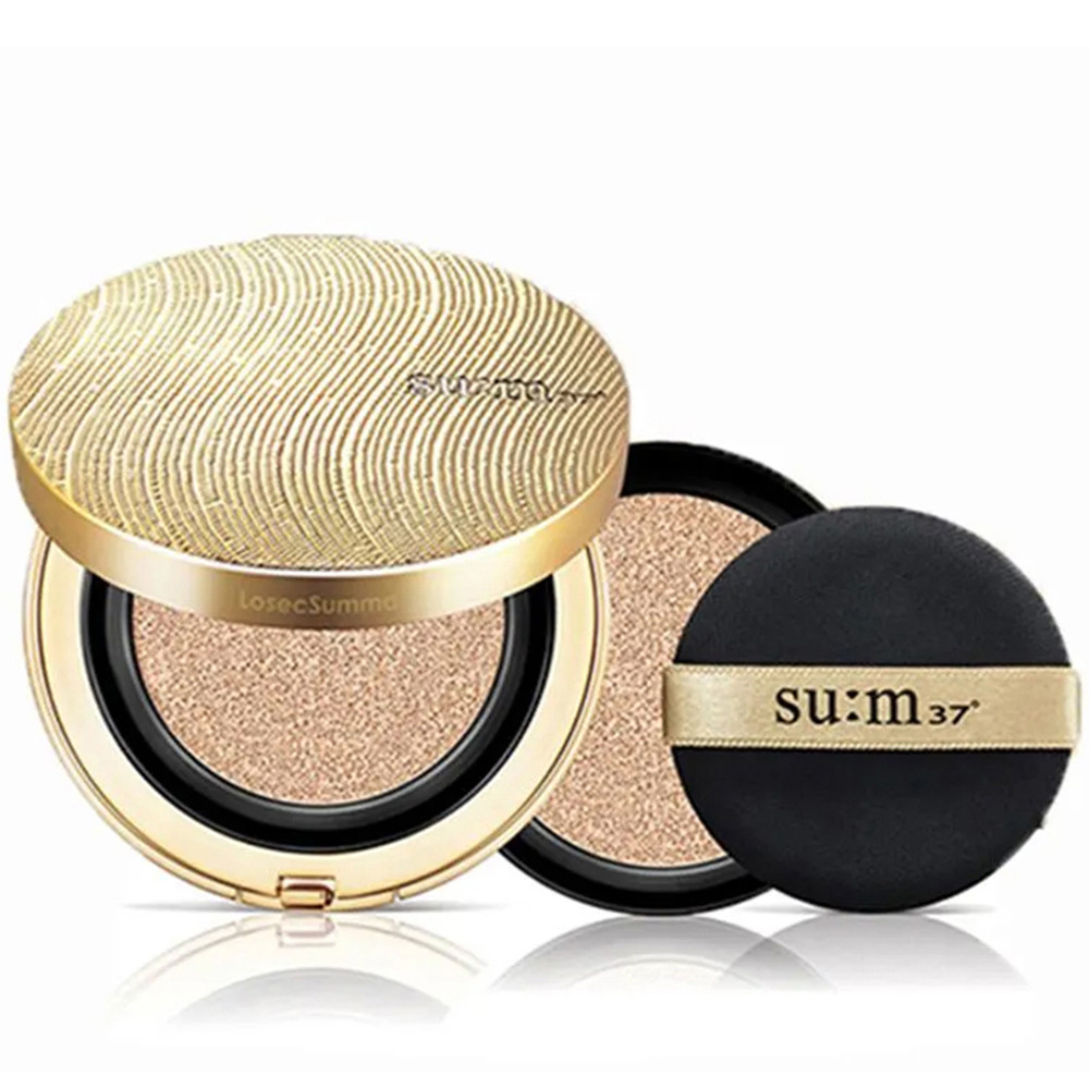 Кушон - тональна основа в подарунковому наборі (3 штуки) SU:M37° LosecSumma Elixir Golden Cushion SPF50+ Set