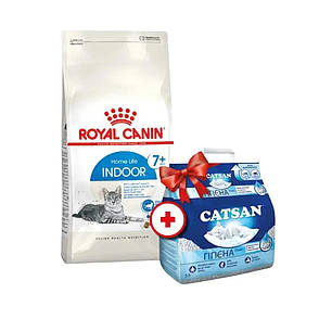 АКЦІЯ Royal Canin Indoor 7+ сухий корм для котів 3,5 кг + наповнювач Catsan 5 л, фото 1