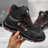 Черевики зимові чоловічі на хутрі, спецвзуття робоче утеплене з метал носком, взуття шкіряне ударостійке
