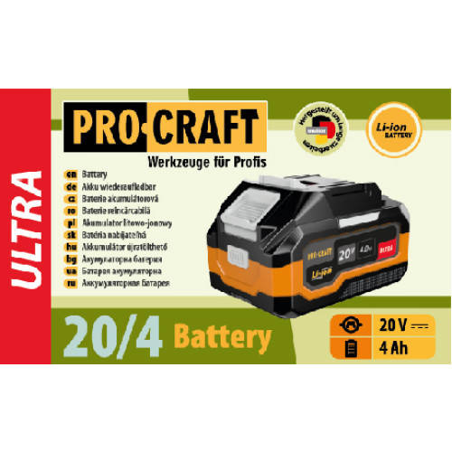 Акумуляторна батарея Procraft Battery20/4 Ultra (20В, 4Аг), фото 3