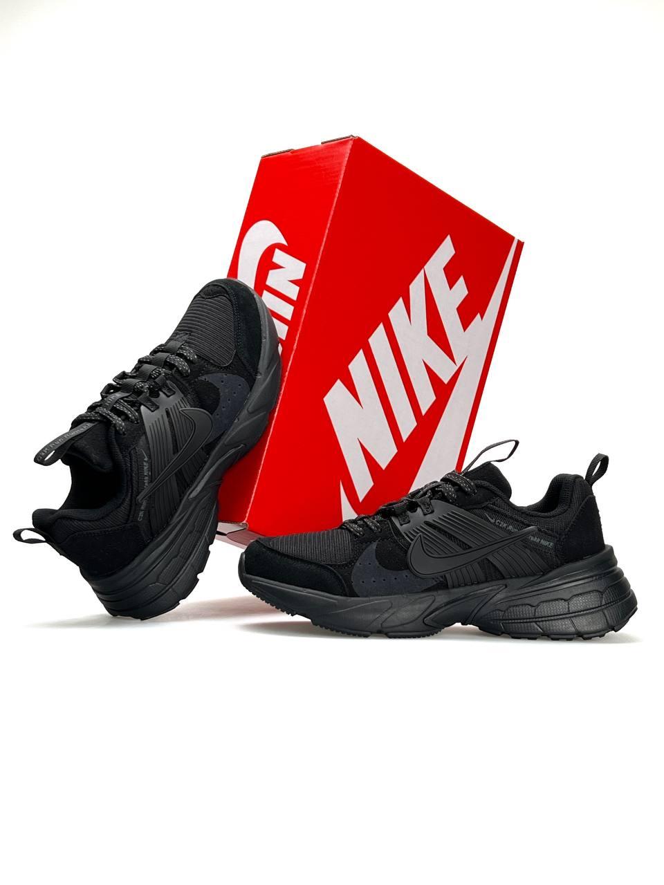 Чоловічі кросівки замша текстиль Nike C2K Run Runtekk Black, кеди чоловічі Найк чорні. Чоловіче взуття