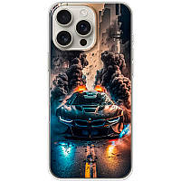 Чохол Силіконовий з Картинкою на iPhone 16 Pro Max (Машина BMW i8)