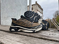 Чоловічі термо кросівки Salomon XT-6 Gore-Tex Brown коричневі водонепроникні, фото 3