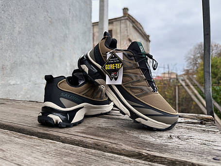 Чоловічі термо кросівки Salomon XT-6 Gore-Tex Brown коричневі водонепроникні, фото 1