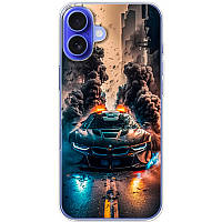 Чохол Силіконовий з Картинкою на iPhone 16 Plus (Машина BMW i8)