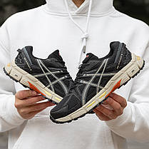 Зимові Чоловічі Кросівки Asics Gel-Kahana 8 Gore-Tex Black / Асікс Гел-Кахана 8 Гор Текс Чорні з Бежевим, фото 3