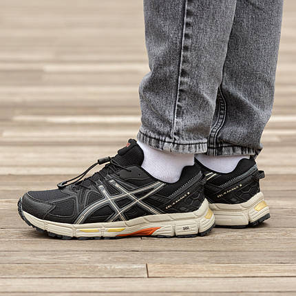 Зимові Чоловічі Кросівки Asics Gel-Kahana 8 Gore-Tex Black / Асікс Гел-Кахана 8 Гор Текс Чорні з Бежевим, фото 1