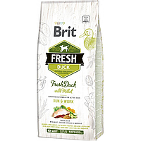 Корм сухий Brit Fresh Duck/Millet Active Run and Work для дорослих активних собак з качкою та пшоном 12 кг